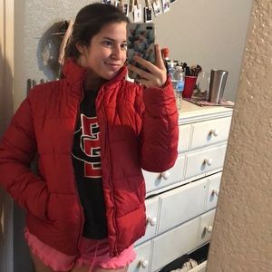 Red comfy snow jacket!
